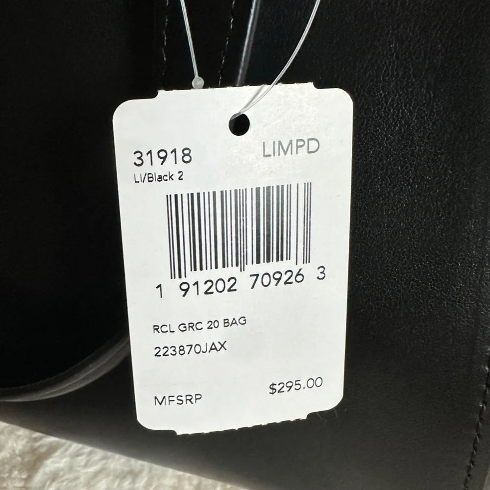 NWT! RARE! 31918 Coach x Selena Gomez Women's Bag Black Leather Grace 20 Satchel - Picture 11 of 11